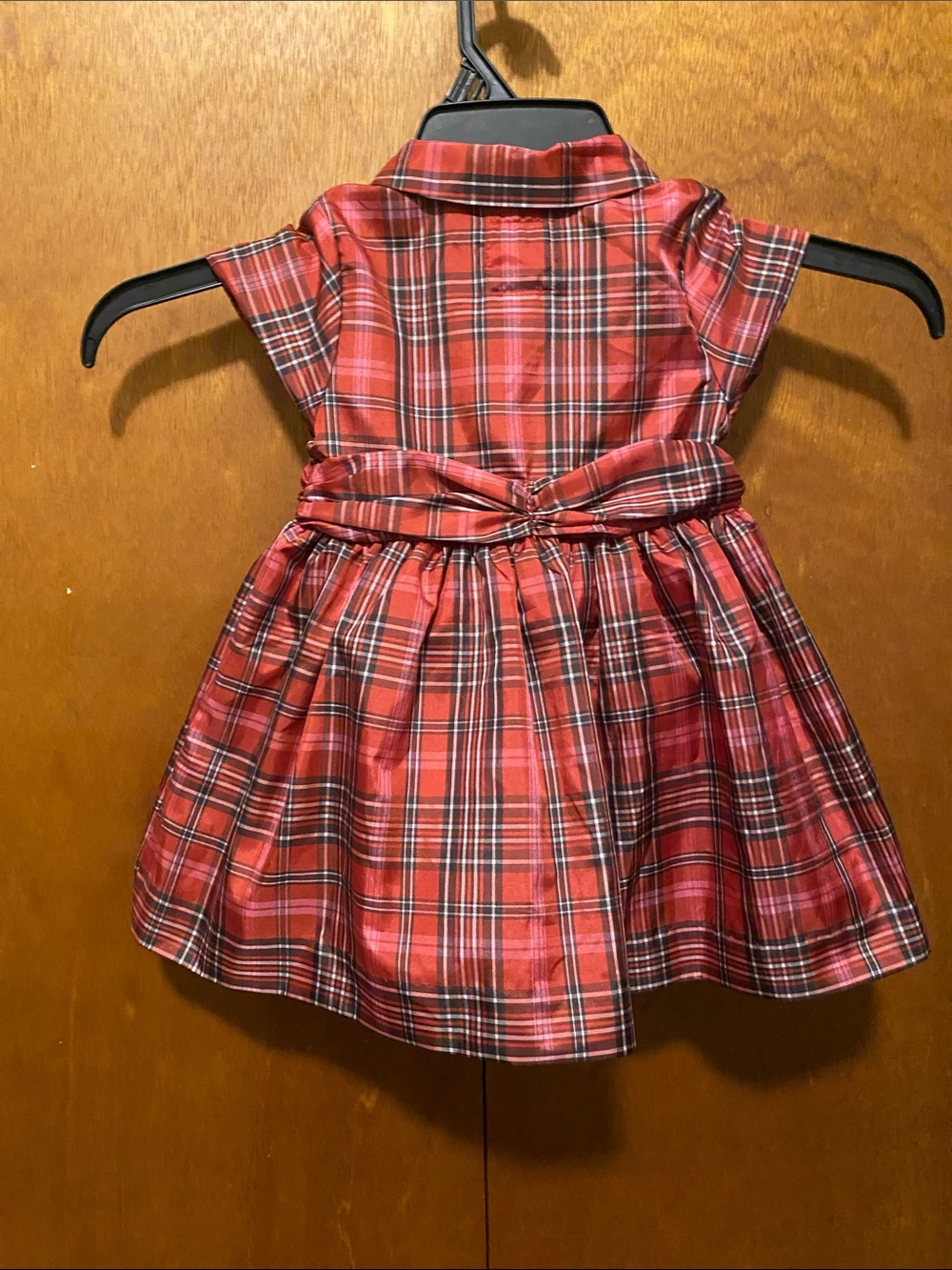 Baby Gap Reddish Pink Plaid Short-Sleeve Party Dress - Picture 7 of 14